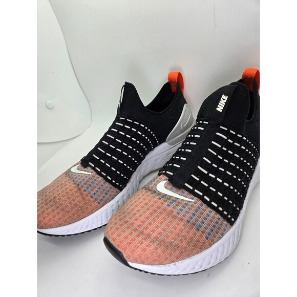 Nike React Phantom Run Flyknit 2 Shoes Mens 8 Black Team Orange Running Sneakers - Picture 4 of 8